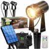 Solárne poháňané záhradné svietidlo 3x LED 3000K Reflektor 11m + diaľkové ovládanie SOLTI LUMILED
