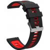 Silikónový remienok Ricardo 20mm (pro Garmin Fenix 8/7S/6S (43mm), aj.), čierny V1, Quick Release