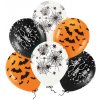 Balóny Halloween oranžovo-čierny mix 30cm 6ks