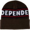 Independent Bar Logo Beanie Long Shoreman Hat Chocolate
