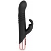 Vibrátor Rosy Gold Rabbit with Thrusting Function čierny