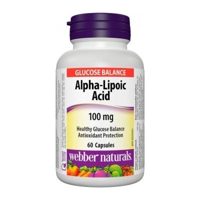 Webber Naturals Alfa lipoová kyselina 100 mg 60 kapsúl
