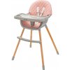 BABY MIX Jedálenská stolička Baby Mix Freja wooden Dusty pink