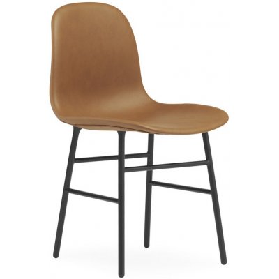 Normann Copenhagen Form Chair Ultra Leather hnedá / čierna oceľ