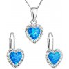 Evolution Group srdíčková souprava šperků 39161.1 & blue s.opal