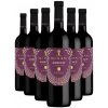 MARANI 6x Alazani Valley červené polosladké víno (holá lahev) degustační sada po 750 ml.