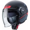 CABERG UPTOWN Otvorená motocyklová prilba na Chopper skúter čierno-červená r.