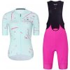 RIVANELLE Cyklistický krátky dres a krátke nohavice - PASSION - modrá/ružová