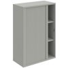 Hobis Policová skriňa Strong L, 80x115,2x40 cm, sivá/sivá - uzatvorená - ľavá
