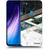 Picasee silikónový prehľadný obal pre Xiaomi Redmi Note 8 - Black & White geometry