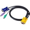 ATEN 2L5203P KVM kábel Čierna 3 m (2L-5203P)