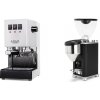 Gaggia New Classic E24, white + Rocket Espresso GIANNINO, black/chrome