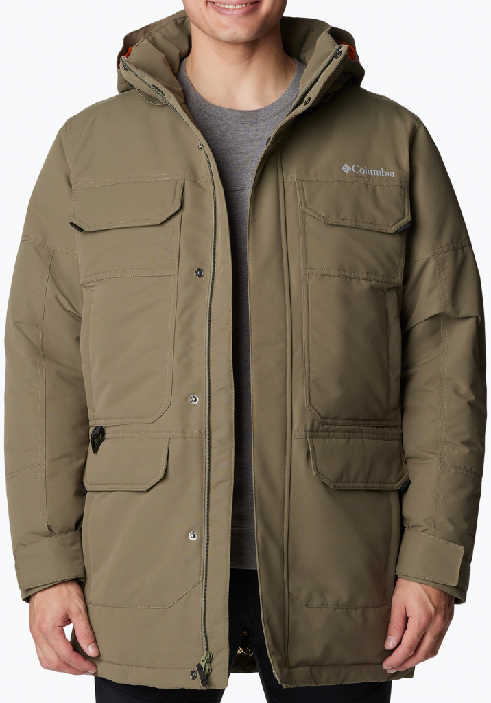 Columbia pánska bunda Landroamer Down Parka stone green