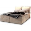 Manželská boxspring posteľ s úložným priestorom Lente 140x200 - krémová