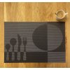 Podložka Deluxe pod tanier food tmavo sivá 35x45cm TiaHome