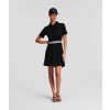 Karl Lagerfeld Logo Tape Shirt Dress čierna