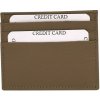 Kožené puzdro na karty a vizitky CC323 hnedé (Elegantné kožené puzdro na karty s kompaktnými rozmermi pre každodenné používanie)