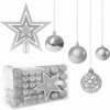 SPRINGOS Maxi 101-dielna sada vianočných ozdôb strieborná