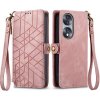 Peňaženkové puzdro Purse case ružové – Honor 90 Lite