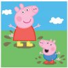 Carbotex · Detský magický uterák Prasiatko Pepina a Tomík - Peppa Pig - 30 x 30 cm