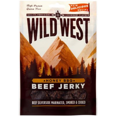 Wild West Beef Jerky Honey BBQ sušené hovězí maso s medem a BBQ 300 g