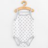 Dojčenské body bez rukávov New Baby Classic II hviezdičky šedé dievča