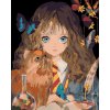 ZUTY Maľovanie podľa čísel - HERMIONA A KRIVOLAB (HARRY POTTER) Rámovanie: vypnuté plátno na rám, Rozmer: 40x50 cm