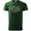 Vlajky štátov - Amerika - Tričko extra veľké (5-8XL) - 5XL ( Fľaškovozelená )