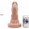 Erotixxx Toys Bulldog Pale Flesh 75% L, prémiové silikónové dildo s Vac-U-Lock 28,5 x 6,4–10,2 cm