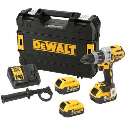 DCD996P3 DeWALT 18 VOLT AKU BEZUHLÍKOVÁ, PŘÍKLEPOVÁ VRTAČKA/ŠROUBOVÁK XRP, 3 X 5,0 AH AKU XR LI-ION, NABÍJEČKA, KUFR T-STAK