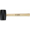 Topex Kladivo gumové 50 mm, 340 g, drevená rúčka 02A343