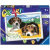 RAVENSBURGER CreArt Malování podle čísel: Štěňata Jack Russella 24x18 cm