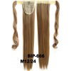 Colík, vrkoč rovný s omotávkou 57 cm - M12/24 (mix karamelovo hnedá/platinovo plavá)