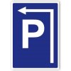 Tabuľa parkovisko rovno a vľavo značka 42 x 59,4 cm (A2)