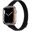 AppleKing tenký kovový remienok milánsky ťah pre Apple Watch 42mm / 41mm / 40mm / 38mm - čierny - možnosť vrátiť tovar ZADARMO do 30tich dní