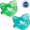 CHICCO Cumlík Physio Soft celosilikónový 6-16m chlapec 2 ks 02732.21