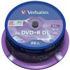 Verbatim DVD+R 8,5GB 8x DoubleLayer MATT SILVER spindl 25pck/BAL 43757