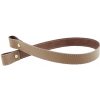 Pro Háčkování Sada kožený popruh prošívaný 58 cm š.2,5 cm bílá káva s nýtkem zlatý