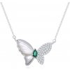 MOISS Prekrásny strieborný náhrdelník Motýľ ETERNITY N0000958