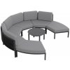 Garden Point Parana Corner 4 záhradný roh s pufmi antracit