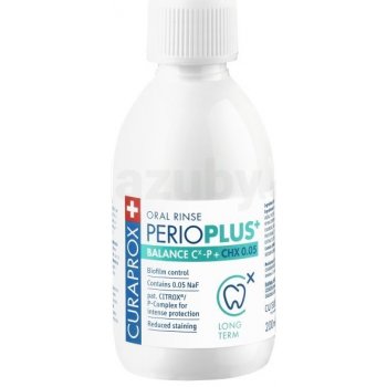 Curaprox Perio Plus+ BALANCE CHX 0,05% ústna voda s chlórhexidínu citroxom a sodium fluoridom 200 ml