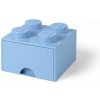 LEGO® úložný box s šuplíkem 25 x 25 x 18 cm světle modrá
