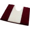 ROUTNER Kúpeľňová predložka ATHENA Bordó 10302 - Bordó / 60 x 60 cm WC s výkrojom 10302
