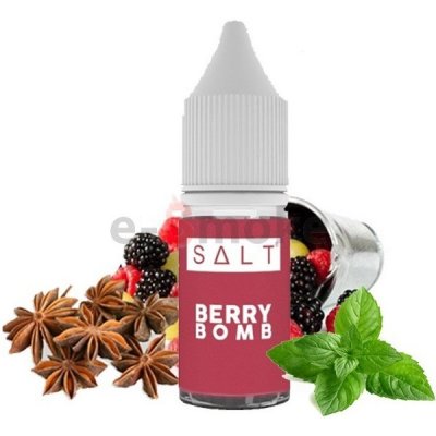 10 ml Berry Bomb JUICE SAUZ SALT e-liquid, obsah nikotínu 5 mg