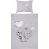 Detexpol obliečky Slon grey 100x135 cm 40x60 cm