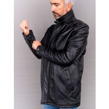 Max Original Leather pánska kožená bunda 8062 FUR black Black