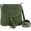 Kožená kabelka na rameno 1147 vojenská zelená Vojenska zelená