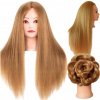 Kadernícka hlava dámska Wobell ľudské vlasy s prímesou zvieracích, 85 cm