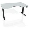 Pracovný stôl Motion Ergo, PO, 2S, 160x70,5-120,5x90 cm, sivá/čierna