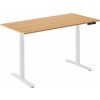 AlzaErgo Table ET2 biely + doska 120×80 cm bambusová
